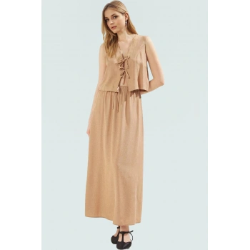 Kadın Viskoz A Line Uzun Etekli Bluz Takım Günlük Şık Kombin Mükemmel Uyum Seçkin Malzeme