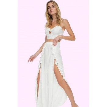 Kadın Viskoz Dokuma Maxi Etek Şık Plaj Stilleri İçin Günlük Kullanım Yaz Aylarının Vazgeçilmezi