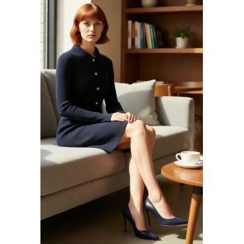 Kadın Vücudu Saran Uzun Kollu Triko Elbise ile Casual Şıklığı Her Ortamda Yakalayın. Kaliteli