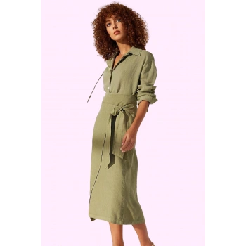 Kadın Yazlık Keten Midi Etek Şıklık Ve Rahatlık Bir Arada Günlük Kullanım Kaliteli Malzeme