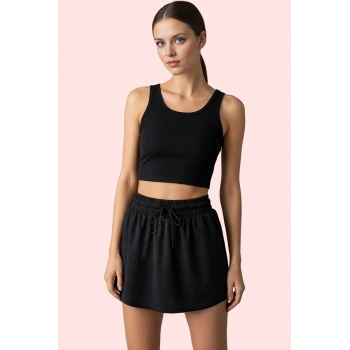 Kadın Yazlık Kısa Şort Etek Normal Bel Boru Paça Polyester Spor ve Günlük Kullanım Hafta Sonu