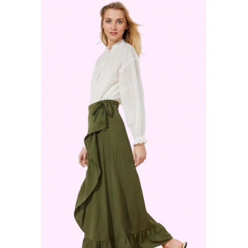 Kadın Yazlık Maxi Etek Dokuma Kumaş Anvelop Sarong Kesim Renk Günlük Kullanım Modern Tasarım