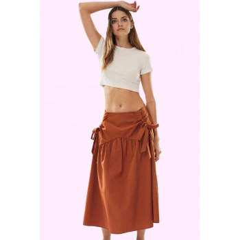 Kadın Yazlık Maxi Etek Renk Poplin Kumaş Rahat Günlük Hafta Sonu Yaz Aylarının Vazgeçilmezi