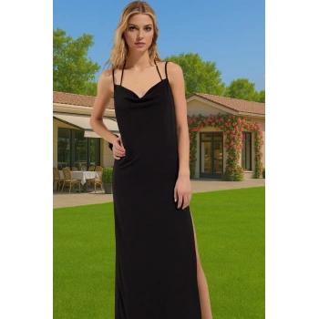 Kadın Yazlık Örme Bodycon Plaj Elbise Derin Yırtmaçlı Maxi Özenle Seçilmiş Özel Tasarım