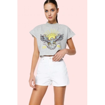 Kadın Yüksek Bel Denim Şort Pamuk Günlük Casual Tarz Hafta Sonu Yaz Aylarının Vazgeçilmezi