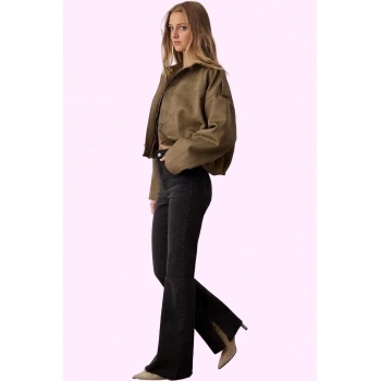 Kadın Yüksek Bel Flare Jeans Pamuk Günlük Stil Kaliteli Malzeme Yaz Aylarının Vazgeçilmezi