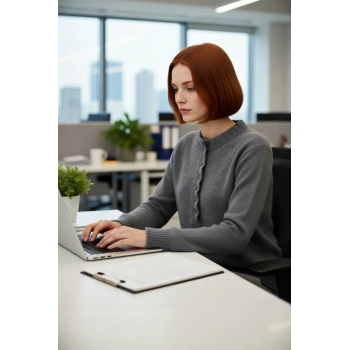 Kadın Yumuşak Dokulu Triko Kazak Regular Kalıp Uzun Kollu Bisiklet Yaka Detaylı Günlük Giyim Şıklığı