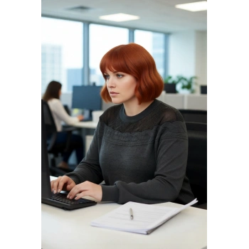 Kadın Zarif Antrasit Bisiklet Yaka Triko Kazak Saç Örgü Tül Omuz Detaylı Kış Stilinde Rahat ve Şık