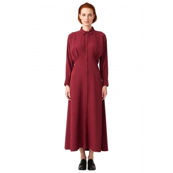 Kadınlar İçin Düz Dokuma Gömlek Elbise Reglan Kol Ve Maxi Boy İle Tüm Sezon Konforu Sunar Kaliteli