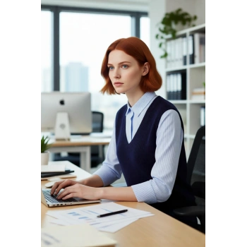 Kadınlar İçin Konforlu V Yaka Relaxed Kalıp Uzun Boy Çizgili Gömlek Detaylı Triko Kazak Kaliteli