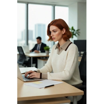 Kadınlar İçin Konforlu Ve Modern Regular Kalıp Dik Yaka Fermuarlı Renk Bloklu Triko Kazak Kışlık