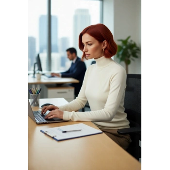 Kadınlara Özel Balıkçı Yaka Fitted Kalıp Düz Triko Kazak Standart Kol Kış ve Sonbahar Şıklığı