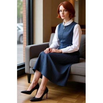 Kadınlara Özel Bisiklet Yaka Çizgili Maxi Elbise Şık Fermuar Detaylı Astarsız Tesettür Giyim Stili