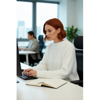 Kadınlara Özel Oversize Kesim Dik Yaka Triko Kazak Günlük Şıklıkta Kışlık Rahatlık Sunuyor