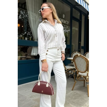 Kavisli Retro El Ve Omuz Çantası Poliüretan Günlük Ve İş Kullanımı İçin Şık Seçkin Malzeme