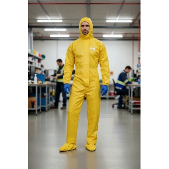 Kimyasal Dayanıklı Koruyucu Tulum Dt300 CE Delta Plus Asit