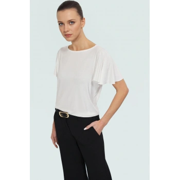 Kısa Kollu Bluz Rahat Şık Viskoz Kumaş Regular Kalıp Trend Tasarım Günlük Kullanım İçin