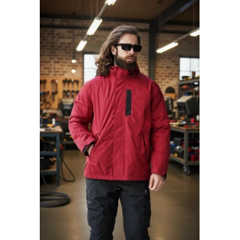 Kışlık Erkek Mont Polar Astarlı Su Geçirmez Fiyort Floyen Polarlı Yağmurluk Yağmura Karşı Maksimum