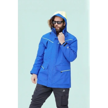 Kışlık Erkek Mont Su Geçirmez Kayak Fiyort 730 Milford Saxmavi