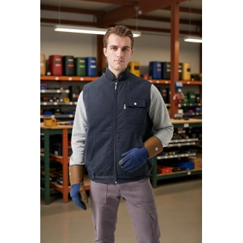 Kışlık Gabardin Yelek Erkek İş Güvenliği Galanthus Outdoor Sıcak Tutucu Rüzgar Geçirmez