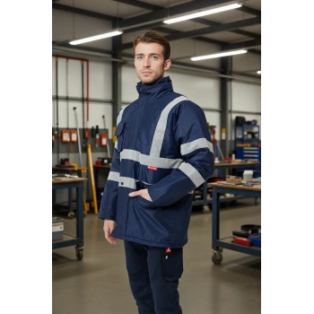 Kışlık İş Güvenliği Parka Reflektif EN ISO 13688 20471 343 Salix