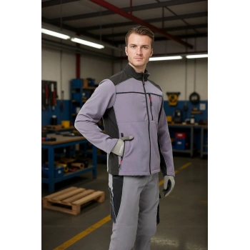 Kışlık İş Güvenliği Softshell Mont Allium Suya Rüzgar Kesici Termal İç Astarlı