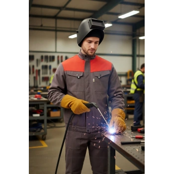 Kışlık İş Mont GriTuruncu Kapitone Astarlı Avensis Astar Rüzgar Geçirmez Montu Kıyafeti