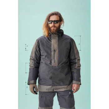 Kışlık Su Geçirmez 3ü 1 Arada Erkek Mont 531 3in1 Fiyort Yukon