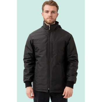 Kışlık Su Geçirmez Erkek Mont Melesa Parka Rüzgar Sıcak Tutucu Astar Günlük İş Kullanımına