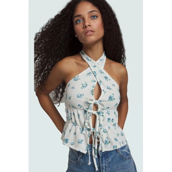 Kolsuz Fitted Örme Bluz %97 Polyester Yazlık Günlük Tarz Kullanım İçin Trend Tasarım