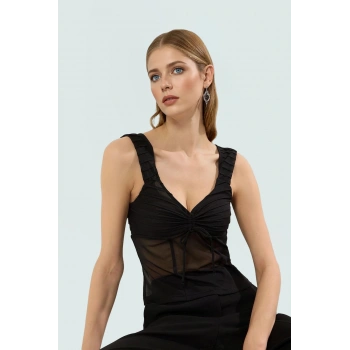 Kolsuz Örme Tül Bluz Rahatlık ve Şıklık Bir Arada Özel Tasarım Mükemmel Uyum Rahat Kullanım