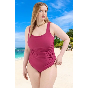 Konforlu Modern Büzgülü Büyük Beden Mayo Su Sporları İçin Yüksek Konfor