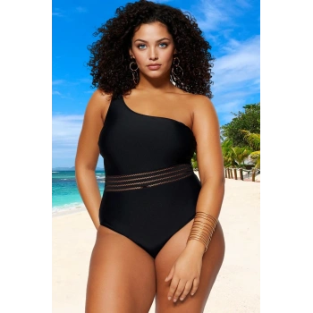 Konforlu Modern Tek Omuz Büyük Beden Mayo Plaj Ve Havuz İçin Rahat Kesim