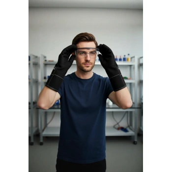 Koruyucu Gözlük Şeffaf AntiFog İş Güvenliği 400 EN 166 Viola Valente Classic Kaplamalı