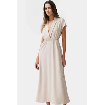 Maxi Aerobin Dokuma A line Elbise Yazlık Günlük Stil Trend Tasarım Zarifane