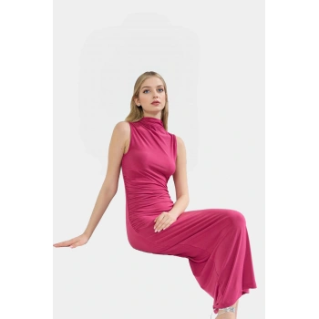 Maxi Elbise Bodycon Kalıp Örme Kumaş Günlük Casual Stil Trend Tasarım Uzun Ömürlü Rahat Kullanım