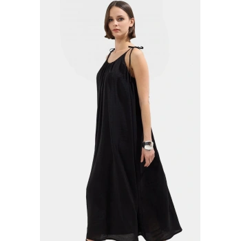 Maxi Elbise Düz Kesim V Yaka Polyester Yazlık Günlük Şık Zarifane Tasarım Uzun Ömürlü Yüksek Kalite