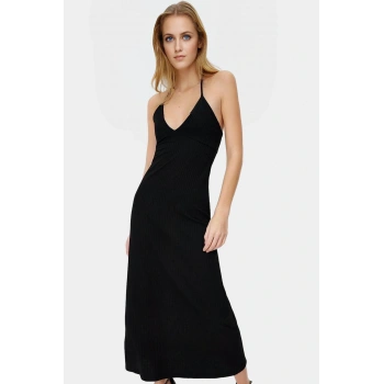 Maxi Elbise Örme A line Yazlık Rahat Günlük Uzun Ömürlü Modern Stil Konforlu Kesim