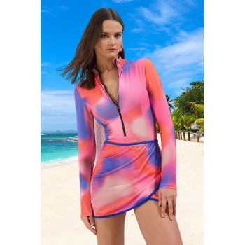 Modern Desenli Pareo Şık Detaylı Su Sporları İçin Plaj Ve Havuz Klora Dayanıklı