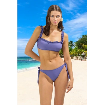 Modern Fırfırlı Bikini Takımı Premium Kalite Hızlı Kuruyan Şık Detaylı Su Sporları İçin