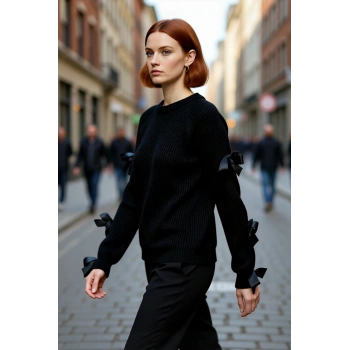 Modern Kadın Bisiklet Yaka Regular Kalıp Uzun Reglan Kol Şık Triko Kazak Günlük Şıklığı Sunuyor.