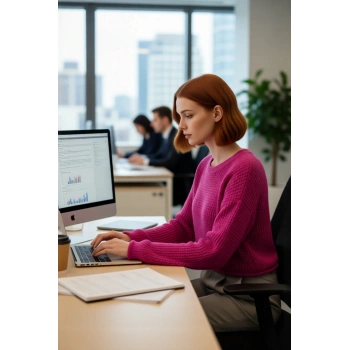 Modern Kadın Super Crop Oversize Bisiklet Yaka Dokulu Triko Akrilik Kazak Kış Kombinleri İçin