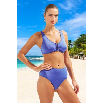 Modern Parlak Bikini Takımı Esnek Kumaş Şık Detaylı Yaz Koleksiyonu Plaj Ve Havuz İçin