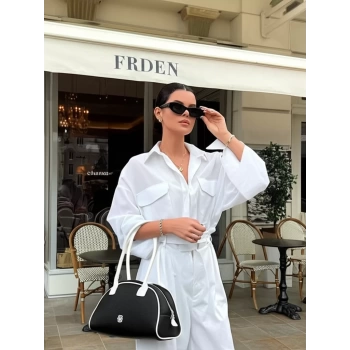 Modern Retro El Ve Omuz Çantası Vegan Deri Günlük Ve Özel Kombinler İçin Şık Görünüm Konforlu Kesim