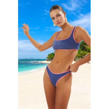 Modern Simli Bikini Takımı Hızlı Kuruyan Özel Tasarım Yüksek Konfor Yaz Koleksiyonu