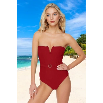 Modern Straplez Mayo Yüksek Konfor Deniz Kıyafeti Şık Detaylı Plaj Mayosu Premium Kalite