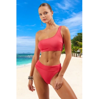 Modern Tek Omuz Bikini Takımı Özel Tasarım Ergonomik Kesim Hızlı Kuruyan Su Sporları İçin