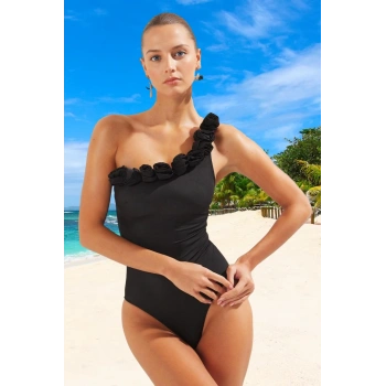 Modern Tek Omuz Mayo Plaj Mayosu Yüzme Kıyafeti Şık Detaylı Klora Dayanıklı