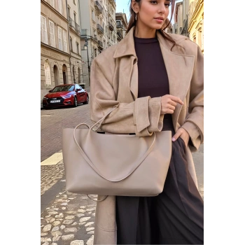 Modern Tote Çanta Geniş Hacimli Suni Deri Günlük Ofis Kullanımı Özel Tasarım Günlük Kullanım İçin