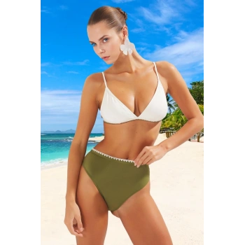Modern Üçgen Bikini Takımı Hızlı Kuruyan Klora Dayanıklı Premium Kalite Yüksek Konfor